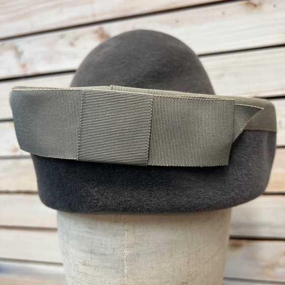 Vintage Madcaps Paris New York Corona Gray Wool Felt Roll Brim Hat Made in Italy main image 7